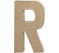 Creotime Lettre R en papier mâché 20,5 cm Marron G