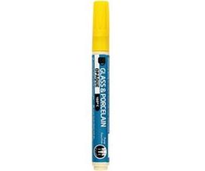 Creotime peinture stylo verre et porcelaine jaune Jaune G