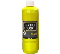 Creotime peinture textile 500 ml jaune néon