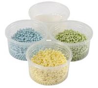 Creotime perle mousse d'argile jaune/vert/bleu 4-pièces Blauw G