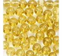 Creotime perle ronde ronde jaune 4 mm 45 pièces Jaune G