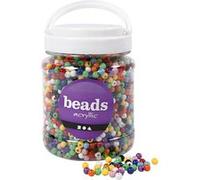 Creotime perles 10 mm 1135 pièces Multicolore G