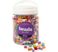 Creotime perles 1100 pièces acrylique multicolore Multicolore G