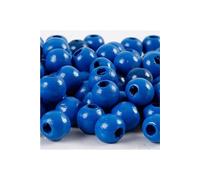 Creotime perles 12 mm 40 pcs bleu