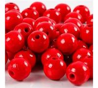 Creotime perles 12 mm 40 pcs rouge Rouge G