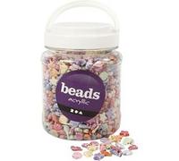 Creotime perles 1600 pièces acrylique multicolore Multicolore G