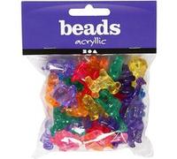 Creotime perles 35 pièces acrylique transparent Transparent G