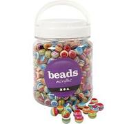 Creotime perles 530 pièces acrylique multicolore Multicolore G