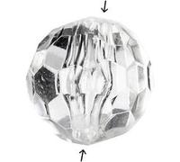 Creotime perles acryliques transparentes brillantes 12mm 77 pièces Transparent G