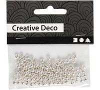 Creotime perles Creative Deco 150 pièces argent 4 mm Argent G