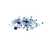 Creotime perles facettées mélange bleu 45 g Bleu
