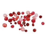 Creotime perles facettées mélange rouge 45 g Rouge G