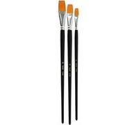 Creotime pinceaux noirs ronds 3 pièces (12-16-20)