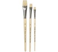 Creativ Company Pinceaux plats Nature Line - 3 pièces (8-12-20) Marron G