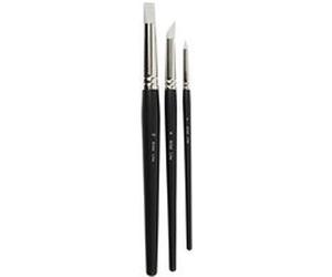 Creotime pinceaux pointus Artist Linenoirs 3 pièces Noir G