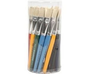 Creotime pinceaux pour enfants plats 19 cm 30 pièces Multicolore G