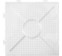 Creotime plaque de base perles à repasser carrées 15 cm 2 pièces Transparent G