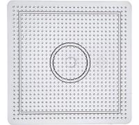 Creotime plaque de base perles de repassage carré transparent 14,5 cm Transparent