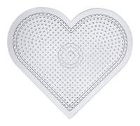 Creotime plaque inférieure perles de repassage coeur transparent 15 cm Transparent G
