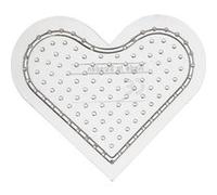 Creotime plaque inférieure perles de repassage coeur transparent 8 cm Transparent