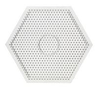 Creotime plaque inférieure perles de repassage hexagone transparent 15 cm Transparent