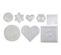 Creotime plaque inférieure perles de repassage transparentes 8 pièces Transparent G