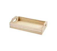 Petit plateau rectangulaire en bois à décorer - 30 x 17 x 5 cm