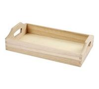 Petit plateau rectangulaire en bois à décorer - 30 x 17 x 5 cm