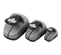 Creotime poinçonnage de chiffres 25/49/75 mm feuille d'érable 3 pcs gris Gris G