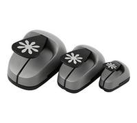 Creotime poinçonnage de chiffres 25/49/75 mm marguerite 3 pièces gris Gris G