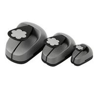Creotime poinçons de chiffres 25/49/75 mm fleur 3 pcs gris Gris G