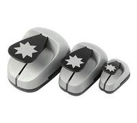 Creotime poinçons de chiffres 25/50/75 mm étoile 3 pcs gris