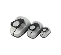 Creotime poinçons de chiffres 25/50/76 mm ovale 3 pcs gris
