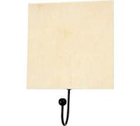 Creotime porte-vêtements en bois avec plaque 12 cm 10 pièces Ivoire G