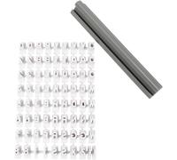 Creativ Company – Kit de tampons en caoutchouc Alphabet et chiffres – 83 pièces – 6 mm – Blanc G