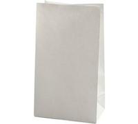 Creotime sacs en papier 15 x 9 x 27 cm 100 pièces blanc Wit G