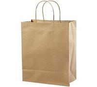 Creotime sacs en papier 26 x 13 x 33 cm 10 pièces marron Bruin G