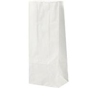 Creotime sacs en papier 9 x 6,5 x 22,5 cm 100 pièces blanc Wit G