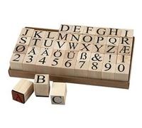 Creotime série de timbres alphabet 20 x 20 mm 45 parties Marron G