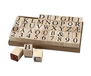 Creotime série de timbres alphabet 20 x 20 mm 45 parties Marron G