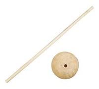 Creotime set artisanal en bois Bâton avec pied 30 cm 5 sets Ivoire G