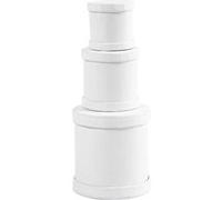 Creotime set Boîtes à tambour en carton 4-5-6,5 cm blanc 3 pièces Blanc G