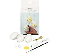 Creotime set de bricolage Oeufs de Pâques décorant le junior 3 pièces Jaune G
