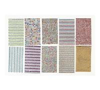 Creotime strass autocollants multicolores 10 feuilles Multicolore G