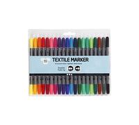 Creativ Company – Marqueurs textile 20 pièces – Couleurs standard – Double embout