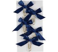 Creotime trombones avec noeud bleu 40 x 70 mm 5 pièces Bleu G