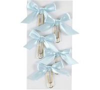 Creotime trombones avec noeud bleu clair 40 x 70 mm 5 pièces Bleu ciel G