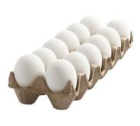 Creotime œufs de poule en plastique blanc 12 pièces Blanc