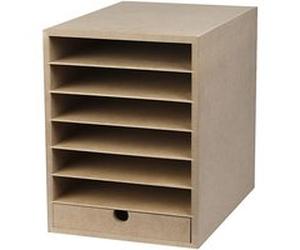 Creotime unité de stockage de papier A4 Marron G