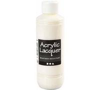 Creotime vernis acrylique 250 ml transparent, résistant aux intempéries Transparent G